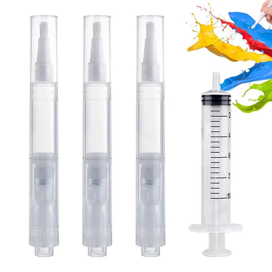 Household Touch up Paint Pens Universal Wall Furniture Scratch Repair Brush Refillable Leak-Proof Paint Brush Pen with Injector