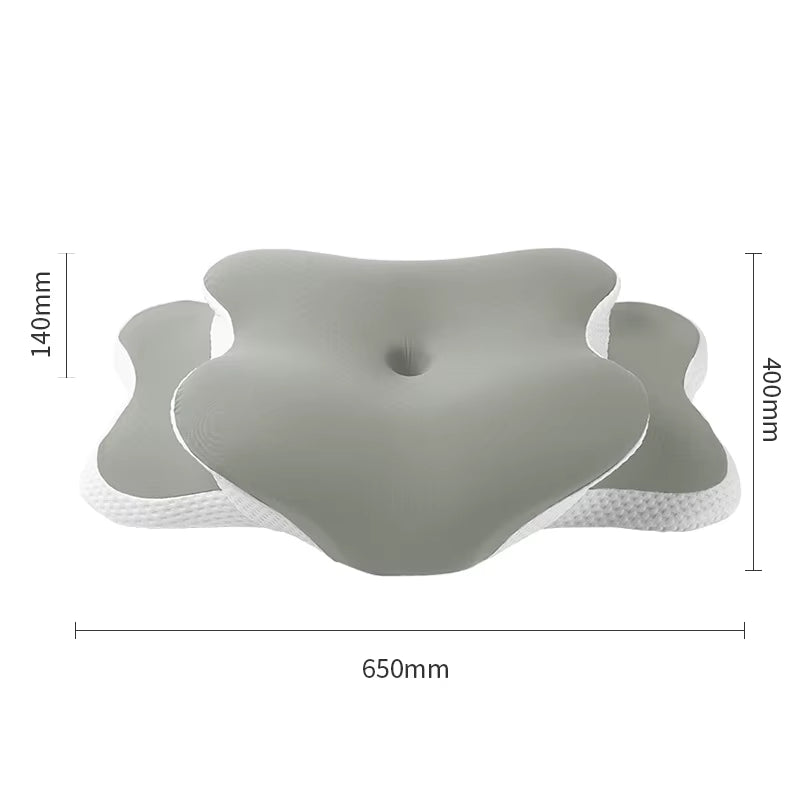 Ergonomic Cervical Pillow Memory Foam Pillow Neck Pain Relief Comes with Ice Silk Pillowcase Adjustable for Back Side Sleepers