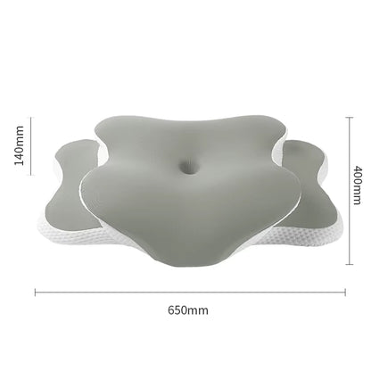 Ergonomic Cervical Pillow Memory Foam Pillow Neck Pain Relief Comes with Ice Silk Pillowcase Adjustable for Back Side Sleepers