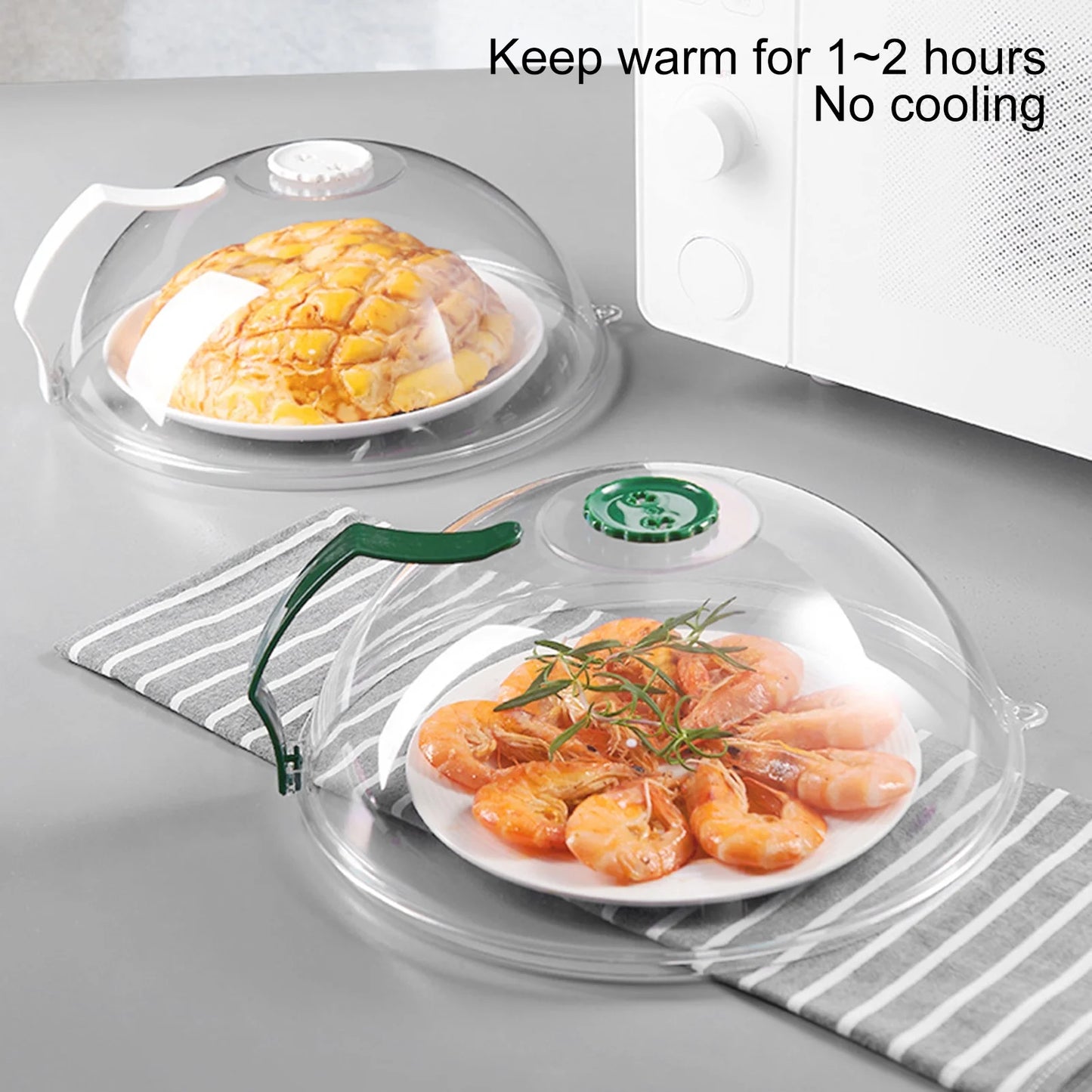 Microwave Plate Cover, Anti-Splatter Plate Lid with Steam Vents, Microwave Food Cover, Microwave Splatter Guard Lid with Food-Grade PP Material Bpa-Free