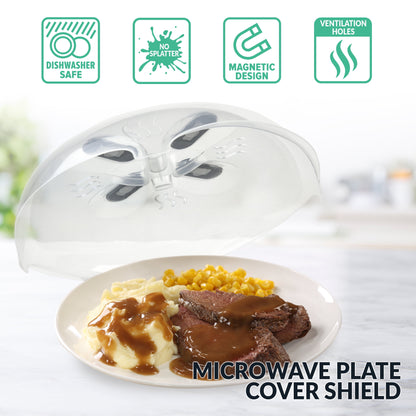 12-Inch Microwave Plate Cover Shield with Magnets