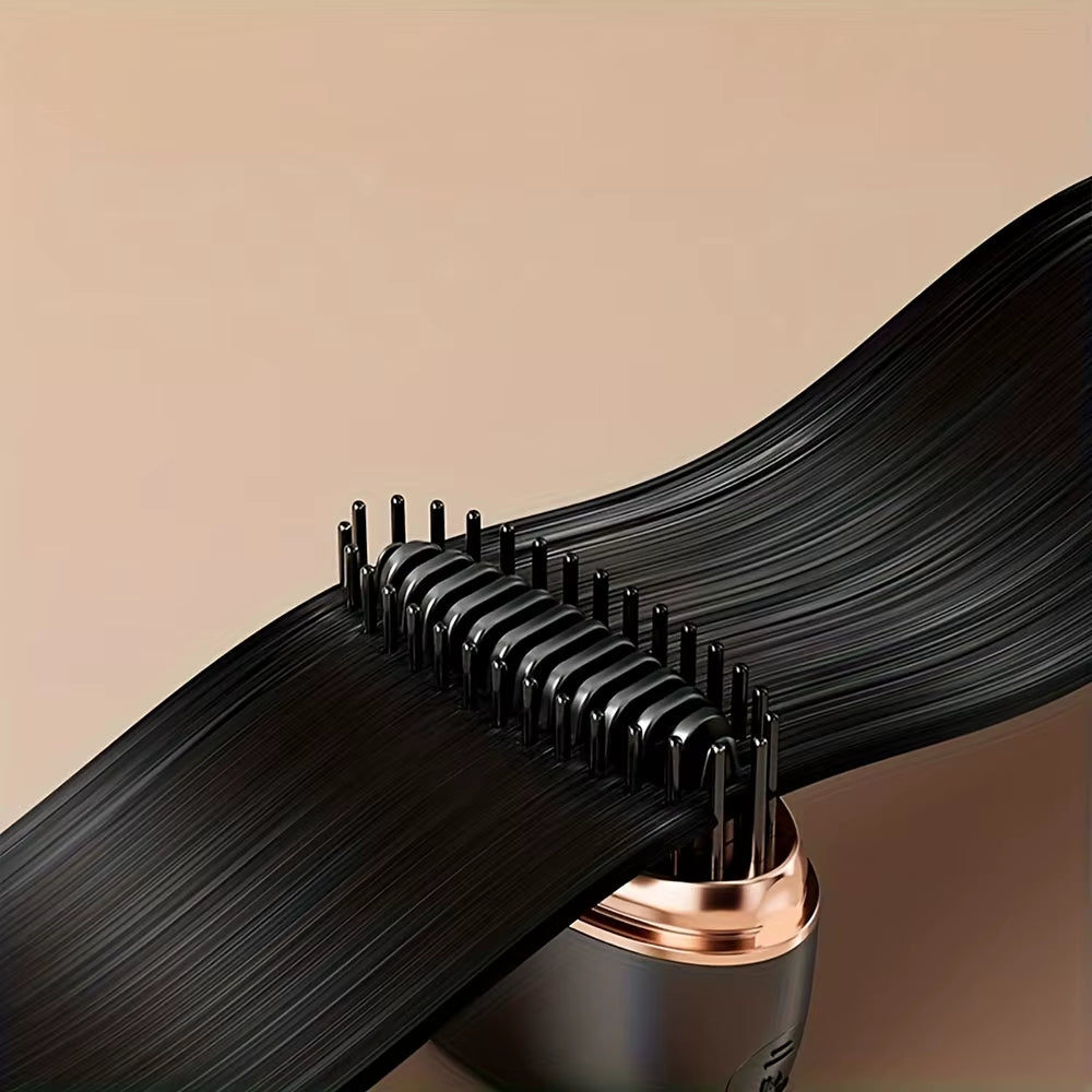 New Wireless Straightening Comb Portable USB Charging Hair Straightener Brush Heating Plates Comb for Smooth Styling Hair Styler