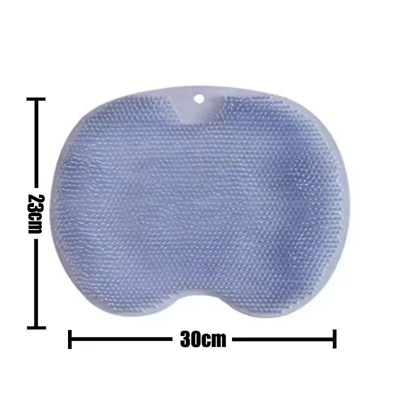 Foot Wash Mat Silicone Sponge Body Brush in the Shower Reusable Wall Mounted Back Silicone Bath Foot Massage Pad Shower
