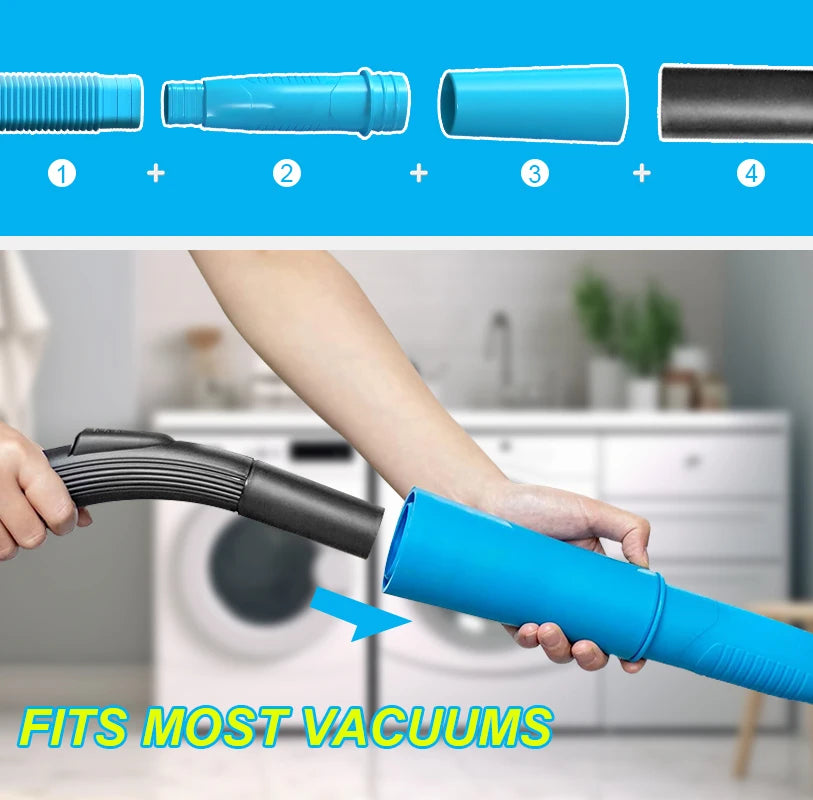 Dryer Vent Cleaner Kit Compatible with Most Vacuum Cleaner, Dryer Lint Brush and Vacuum Hose Attachment with Universal Connector