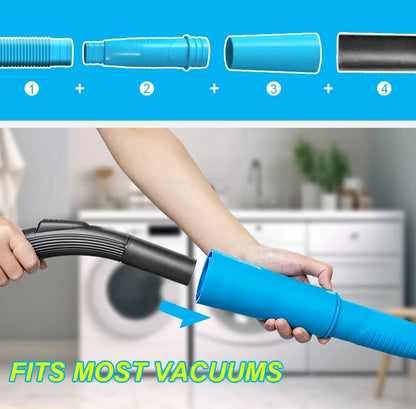 Dryer Vent Cleaner Kit Compatible with Most Vacuum Cleaner, Dryer Lint Brush and Vacuum Hose Attachment with Universal Connector