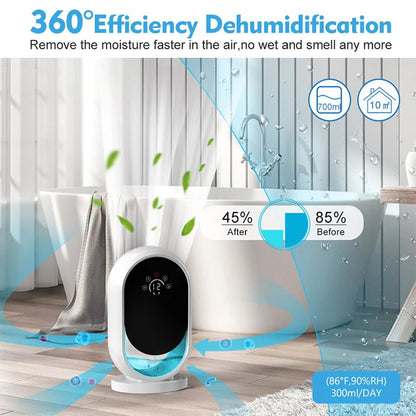 Acare Air Dehumidifier with Humidity Control Air Dryer with 1.8L Water Tank Moisture Absorbers for Home Closet Basement Wardrobe