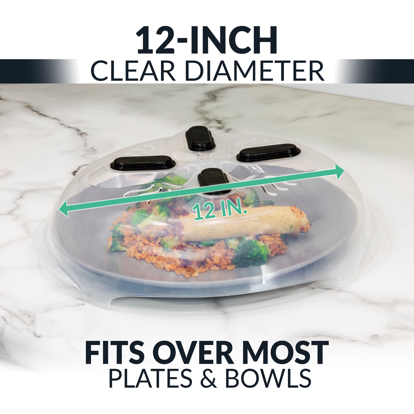 12-Inch Microwave Plate Cover Shield with Magnets