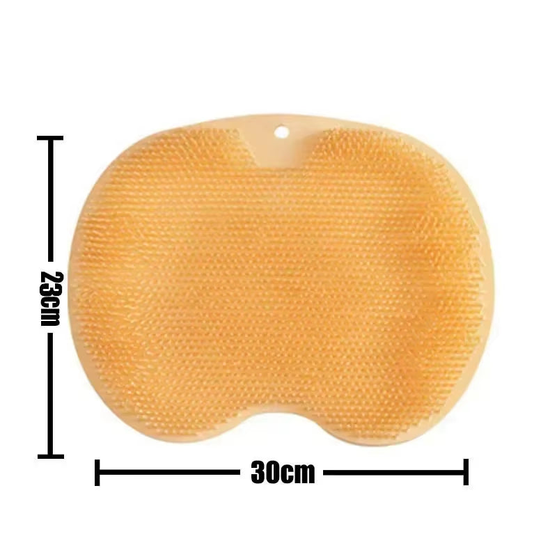 Foot Wash Mat Silicone Sponge Body Brush in the Shower Reusable Wall Mounted Back Silicone Bath Foot Massage Pad Shower