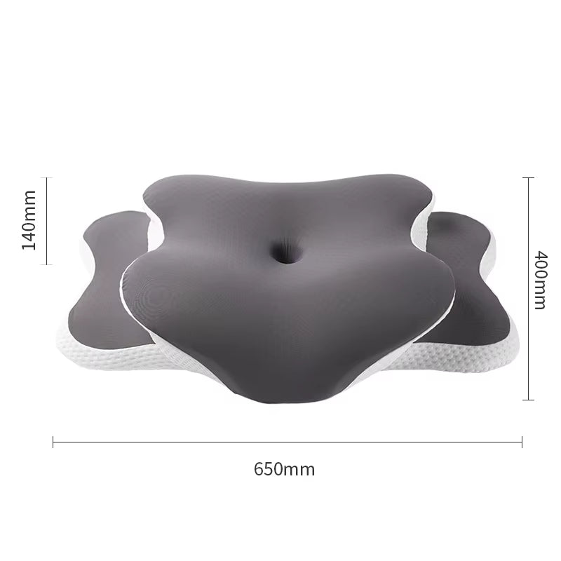 Ergonomic Cervical Pillow Memory Foam Pillow Neck Pain Relief Comes with Ice Silk Pillowcase Adjustable for Back Side Sleepers