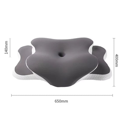 Ergonomic Cervical Pillow Memory Foam Pillow Neck Pain Relief Comes with Ice Silk Pillowcase Adjustable for Back Side Sleepers
