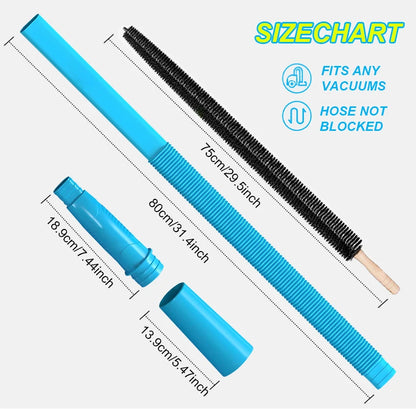 Dryer Vent Cleaner Kit Compatible with Most Vacuum Cleaner, Dryer Lint Brush and Vacuum Hose Attachment with Universal Connector