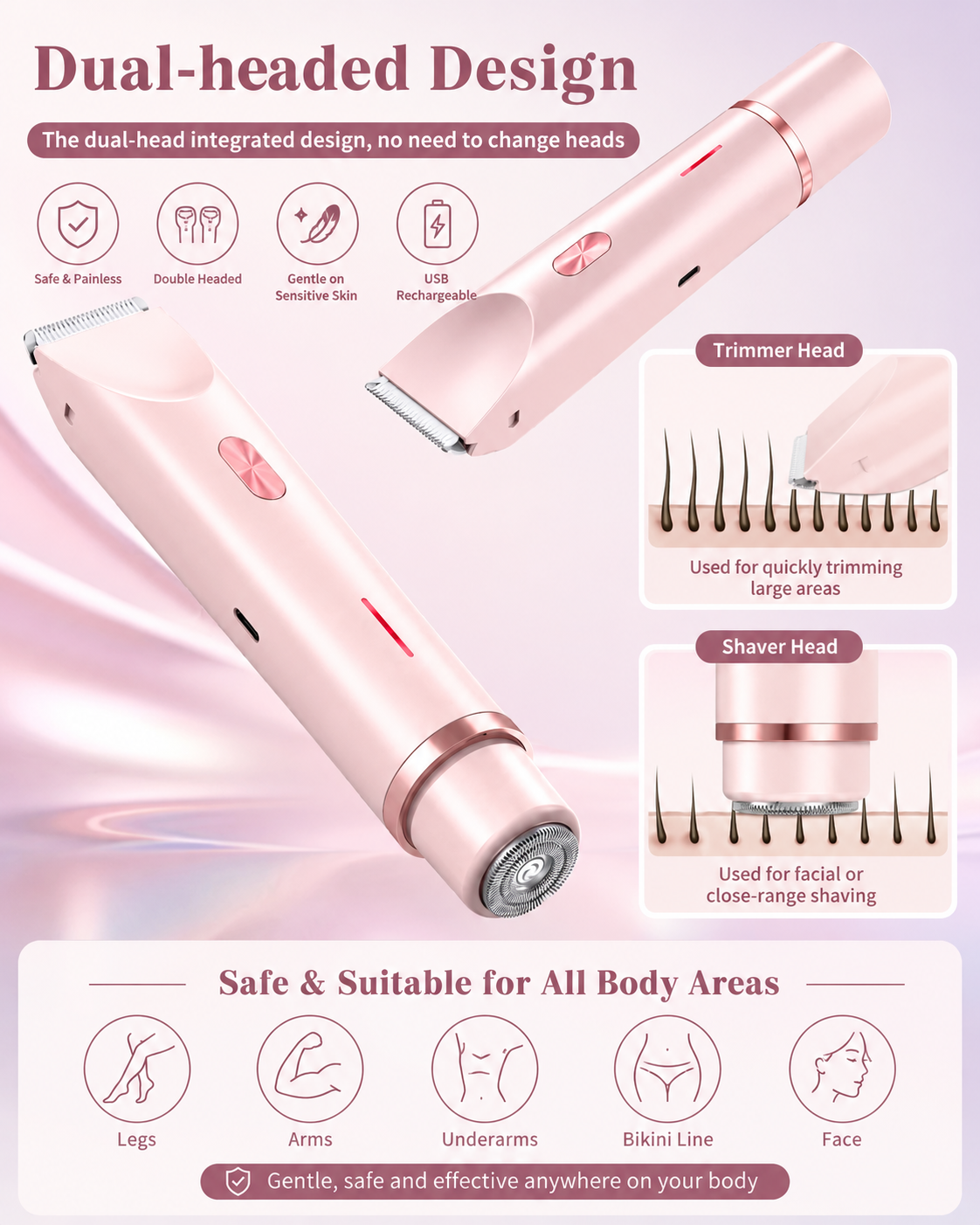 SilkSwipe™ | 2-in-1 Precision Shaver