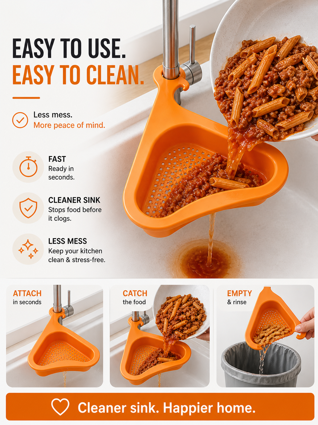 Drainzy™ – The No-Mess Sink Filter
