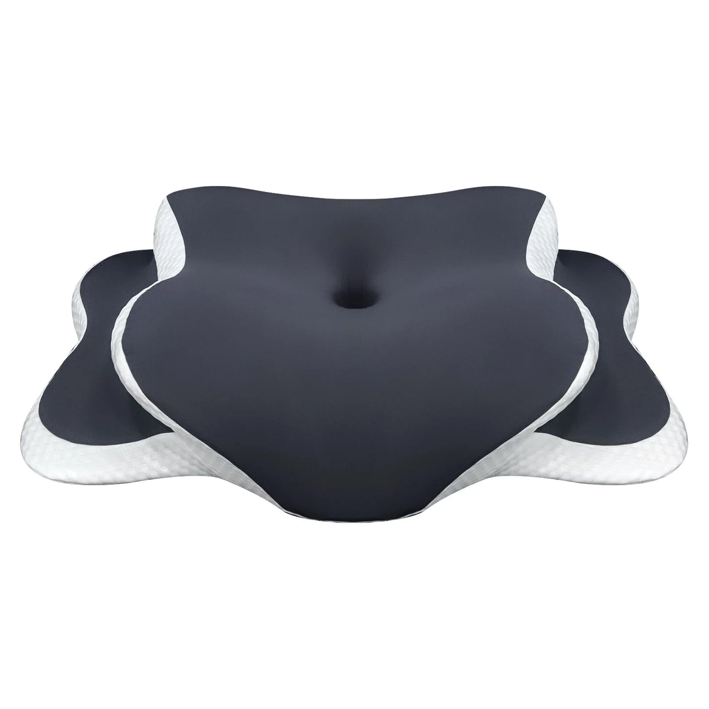 Ergonomic Cervical Pillow Memory Foam Pillow Neck Pain Relief Comes with Ice Silk Pillowcase Adjustable for Back Side Sleepers