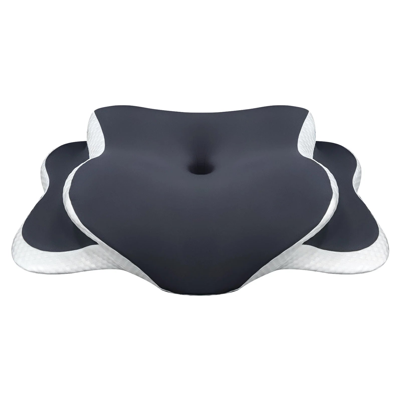Ergonomic Cervical Pillow Memory Foam Pillow Neck Pain Relief Comes with Ice Silk Pillowcase Adjustable for Back Side Sleepers