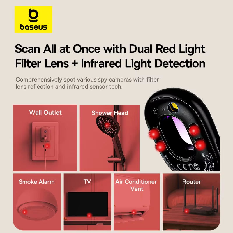 【New】 Camera Detector Intelligent Hidden Camera Signal Gadget Security Alarm anti Spy Candid Peeping Protection Detector