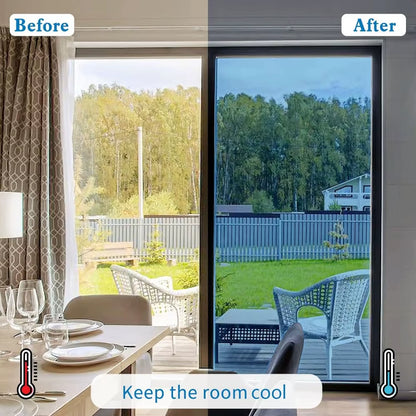 Window Privacy Film One Way Daytime Mirror Tint Treatments UV Heat Control Vinyl Stickers Sun Block Glass Paper Door Covering