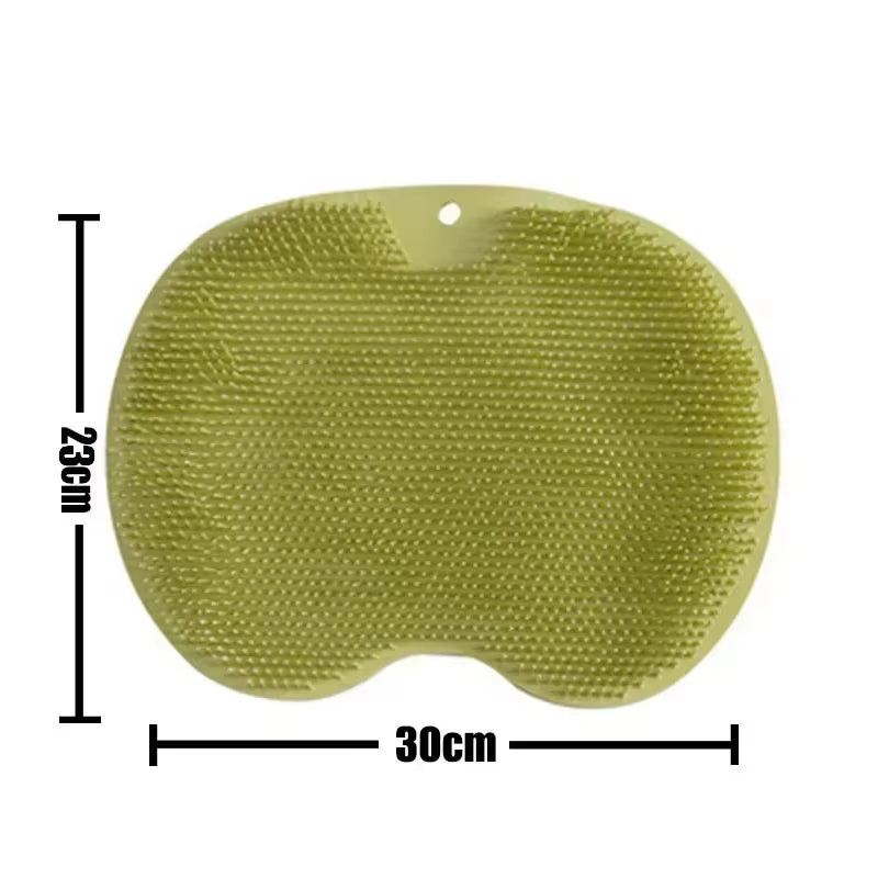 Foot Wash Mat Silicone Sponge Body Brush in the Shower Reusable Wall Mounted Back Silicone Bath Foot Massage Pad Shower