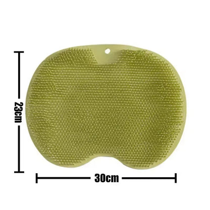 Foot Wash Mat Silicone Sponge Body Brush in the Shower Reusable Wall Mounted Back Silicone Bath Foot Massage Pad Shower