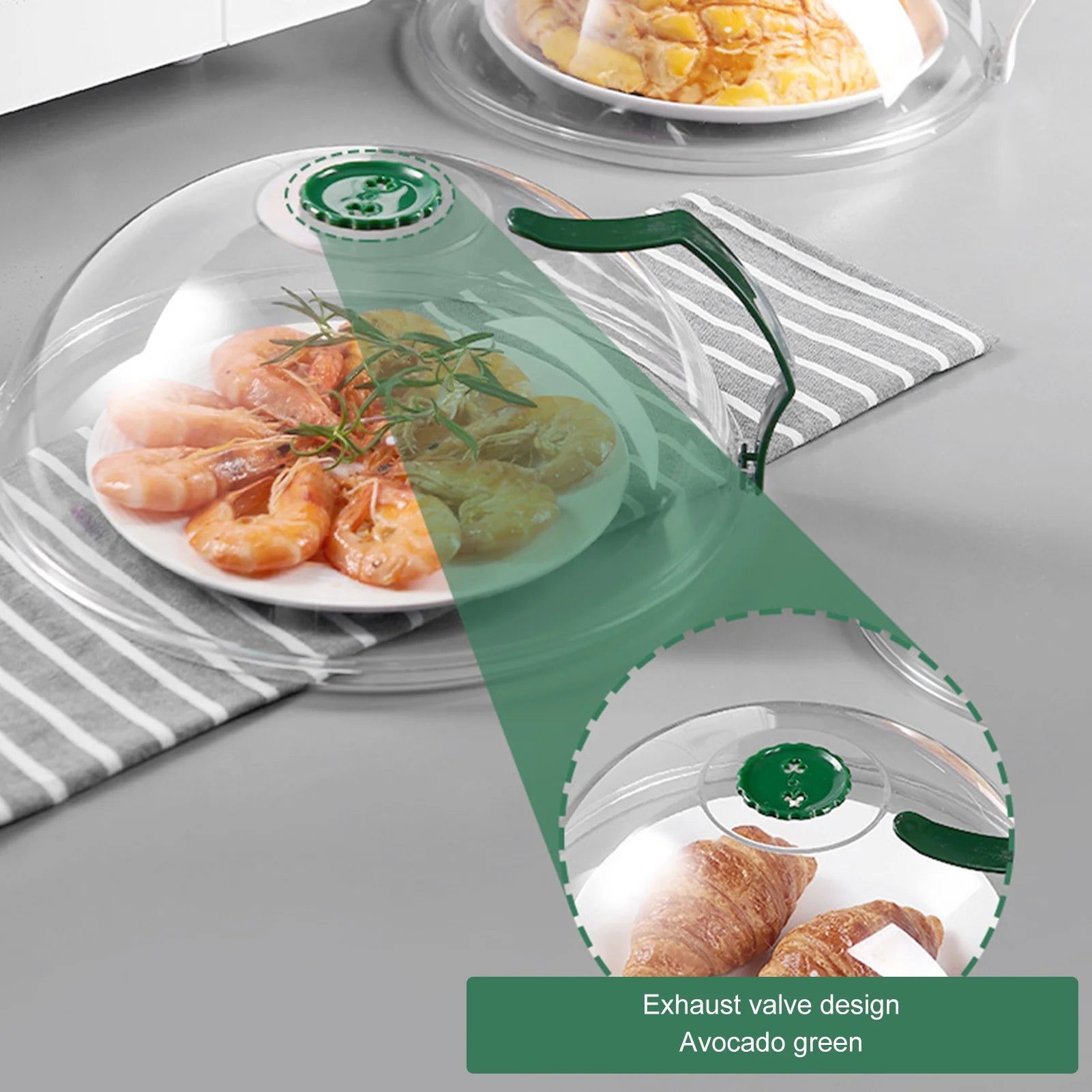 Microwave Plate Cover, Anti-Splatter Plate Lid with Steam Vents, Microwave Food Cover, Microwave Splatter Guard Lid with Food-Grade PP Material Bpa-Free