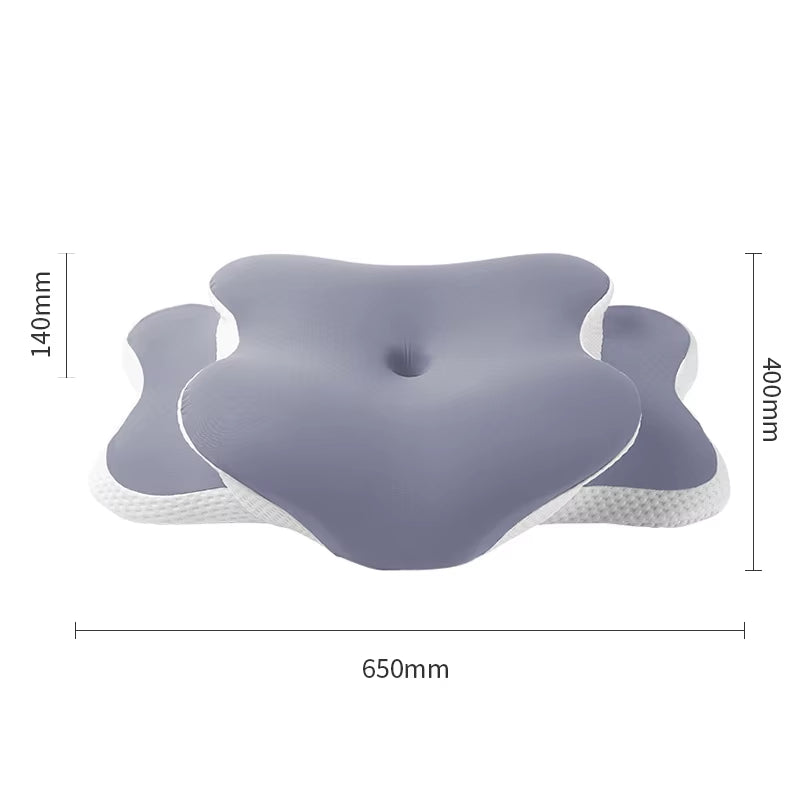 Ergonomic Cervical Pillow Memory Foam Pillow Neck Pain Relief Comes with Ice Silk Pillowcase Adjustable for Back Side Sleepers